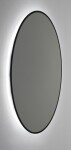 SAPHO - SHARON LED podsvietené zrkadlo Ø 80 cm, čierna mat 31255CI