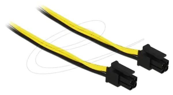 DeLock Micro-Fit 3.0 4pin - Micro-Fit 3.0 4pin čierna / Napájací kábel / 20 cm (85372)