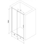 MEXEN - Exo sprchové dvere krídlové 130, transparent, chróm 819-130-000-01-00