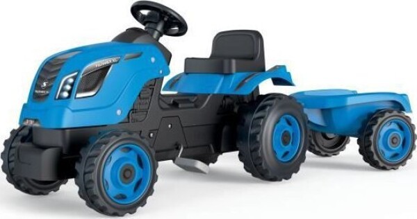 Smoby Šliapací traktor Farmer XL modrý s vozíkom