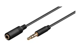 MicroConnect kábel pre slúchadlá 3-pin Jack 3.5mm (M) - Jack 3.5mm (F) 5m čierna (AUDLG5G)