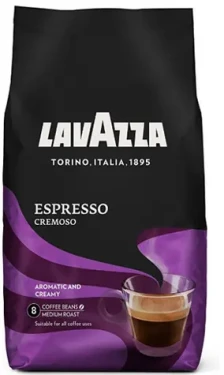 Lavazza Cremoso Espresso 1 kg / Zrnková káva / zmes Arabika Robusa (8000070027336)