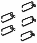 StarTech Vertikálny organizér káblov / Panel pre správu káblov / 1U / 5x D-Ring háčik / pre 19" rack (CMHOOK1UN5PK)
