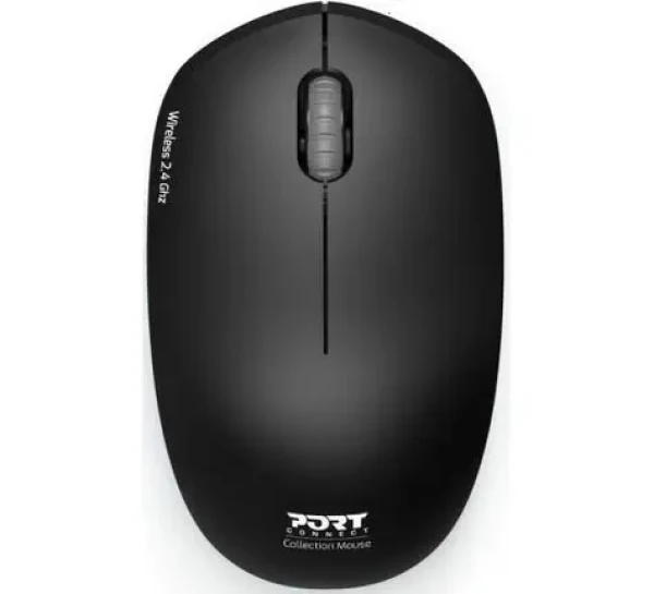 PORT CONNECT Wireless COLLECTION čierna / bezdrôtová myš / USB-A 2.4GHz dongle / 1600 DPI / 1x AA (900540-PC)