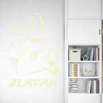 Veselá Stena Samolepka Futbalista Zlatan Ibrahimovič Farba: šedá, Veľkosť: 40 x 27 cm