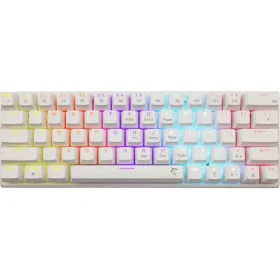 White Shark GK-002221V2 WAKIZASHI 2 biela / herná mechanická klávesnica / US layout / modré spínače / USB / LED (WAKIZASHI-2-US-W-BLU)