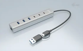 I-TEC USB-C+USB-A Metal Charging HUB 7 Port / USB hub / USB 3.2 Gen 1 / 4X USB-A + 3x USB-C / nabíjanie 7,5 W (CAHUBMETAL7)