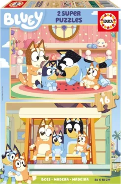Educa Drevené puzzle Bluey