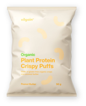 Vilgain Plant Protein Crispy Puffs BIO – arašidové maslo 50 g