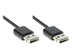 Good Connections USB 2.0 Easy-A čierna / Prepojovací kábel / AA / 3 m / 480 Mbit/s (2212-EU030)