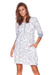 Dámská noční košile model 16166506 bílá květinami DN Nightwear