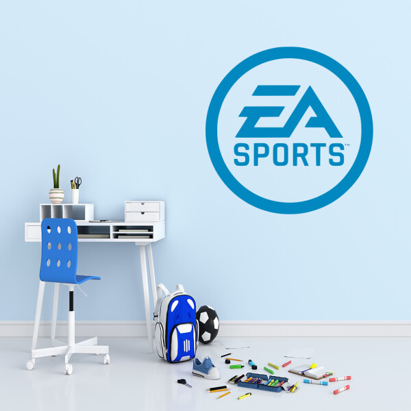 Veselá Stena Samolepka EA Sports Farba: modrá, Veľkosť: 80 x 80 cm