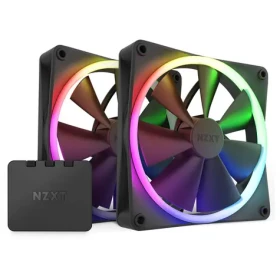 NZXT F140 PWM 2ks + ovládač čierna / 140mm / Fluid Dynamic Bearing / 32.5 dB @ 1800 RPM / 89.48 CFM / 4-Pin PWM (RF-R14DF-B1)