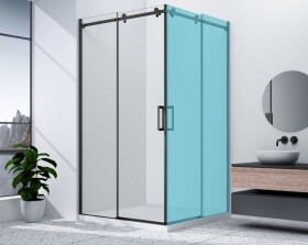 GELCO DRAGON BLACK posuvné dvere pre rohový vstup 800 číre sklo, GD4280B GD4280B