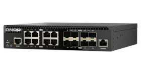QNAP QSW-M3212R-8S4T / Riadený switch / 8x 10GbE SFP+ / 4X 10GbE RJ45 / L2 / polovičná šírka (QSW-M3212R-8S4T)
