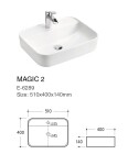 COMAD - Umývadlo na dosku MAGIC 51 5907441298902