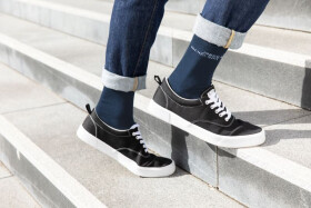 Ponožky z bio bavlny 02. navy model 22534440 - Daiber Barva: navy, Velikost: 42-44
