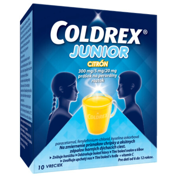 COLDREX Junior citrón vrecúška 10 ks