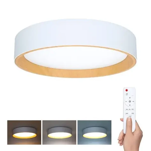 Solight WO8017 LED osvetlenie s diaľkovým ovládačom Larios White / 48W / 3360lm / 40cm / zmena chromatickosti / stmievateľ (WO8017)