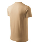 Tričko s výstrihom do V unisex pieskové M