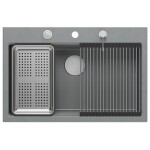 Quadron Quadron - Granitový drez MARC 110 WORKSTATION Grey Metallic Meď HQM7650U5_PVDC1