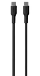 Puro Soft čierna / Dátový kábel USB-C na USB-C / 60W / 1,5 m (PUUSBCUSBCICONBLK)