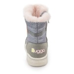 Dievčenské zimné topánky s kožušinou ICEFOX, sťahovacie, bočný zips, BUGGA, B00170-03, ružová - 32