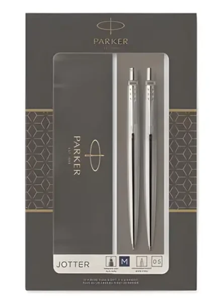 PARKER Jotter DuoSet Stainless Steel CT / Guľôčkové pero + mikroceruzka / hrot M / Darčeková krabička (2093256)