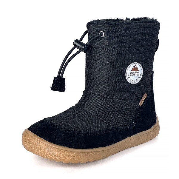 Dievčenské zimné barefoot topánky PRO-tex HEIKO BLACK - 25