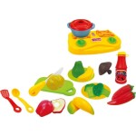 Alltoys Set krájacieho jedla s hrncom na varenie a tanierikmi