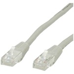 Value 21.99.0910 RJ45 sieťové káble, prepojovacie káble CAT 6 U/UTP 10.00 m sivá netienený 1 ks; 21.99.0910