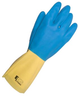 Ochranné pracovné rukavice EDIS BI-POWER LATEX/NEOPRÉN žltá/modrá * Farba: Modrá/ Žltá, Veľkosť rukavíc: 8, 1 ks