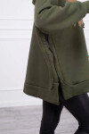 Dámska zateplená mikina 9380 Khaki green - K-Fashion UNI khaki-tm.Zelená