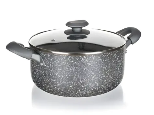 Banquet Granite PR 20x9,5 cm / Hrniec / Nepriľnavý povrch / Sklenená pokrievka / Pre indukciu (100000027541)