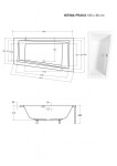 BESCO - Asymetrická vaňa INTIMA - Nožičky k vani - S nožičkami, Rozmer vane - 160 × 90 cm, Spôsob prevedenia - Pravé VANINTI16P+OLVPINOZSTELI
