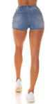 Sexy Basic Highwaist Jeans Shorts denimblue 38