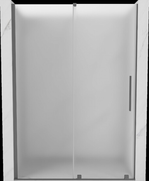 MEXEN/S - Velár posuvné sprchové dvere 150, dekor, grafit metal 871-150-000-31-95