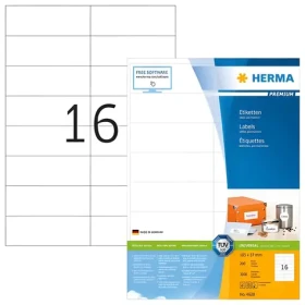Herma Etikety Premium 105x37 mm / Etikety / papier matný / biela / 3200 ks (4620)