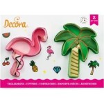 Plameňák a palma plastové vykrajovátko set 2 ks - Decora - Decora