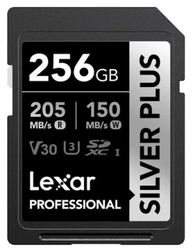 Lexar Professional SILVER PLUS SDXC 256GB / Pamäťová karta / čítanie: 205 MB/s / zápis: 150 MB/s / UHS-I / V30 (LSDSIPL256G-BNNNG)