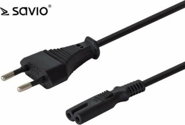 Savio CL-105 Napájací kábel 2pin (M) 3M čierna (5901986043379)