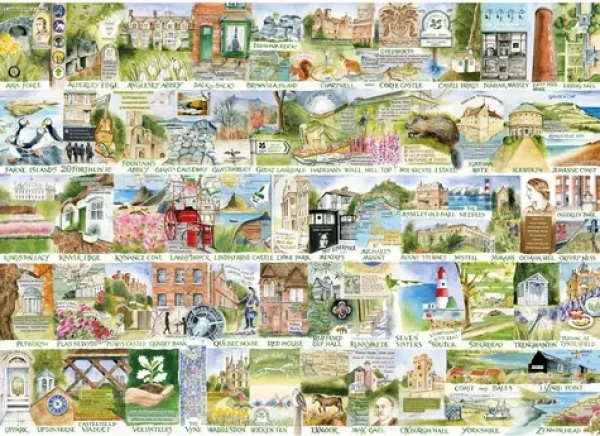GIBSONS Puzzle National Trust: Pamiatky a krajina