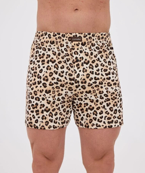 Dámske klasické boxerky 001/181 Hnedo-béžový vzor - Cornette M hnědá-béžová