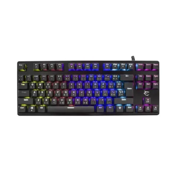 White Shark GK-1925 SPARTAN čierna / Herná klávesnica / mechanická / TKL / BLUE Switch / US Layout / USB (SPARTAN-US)