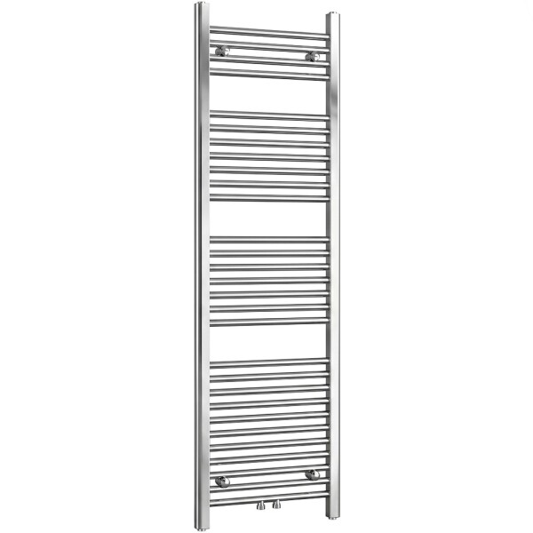 CERANO - Kúpeľňový radiátor Benito - stredové pripojenie 50mm/bočné - 460 W - chróm - 1500x450 mm CER-673851