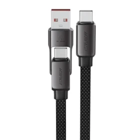 Acefast C13-04 USB-C (M) - USB-A/USB-C (M) 1,2 m čierna / Kábel / 3A / 480 Mb/s