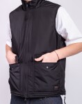 Taion Non Down Military Reversible Boa Hi Neck Vest BLACK×BLACK S