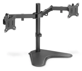 Digitus DA-90401 čierna / Stojan pre 2 monitory / VESA 75x75, 100x100 / nosnosť 16 kg / náklon 45 ° (DA-90401)