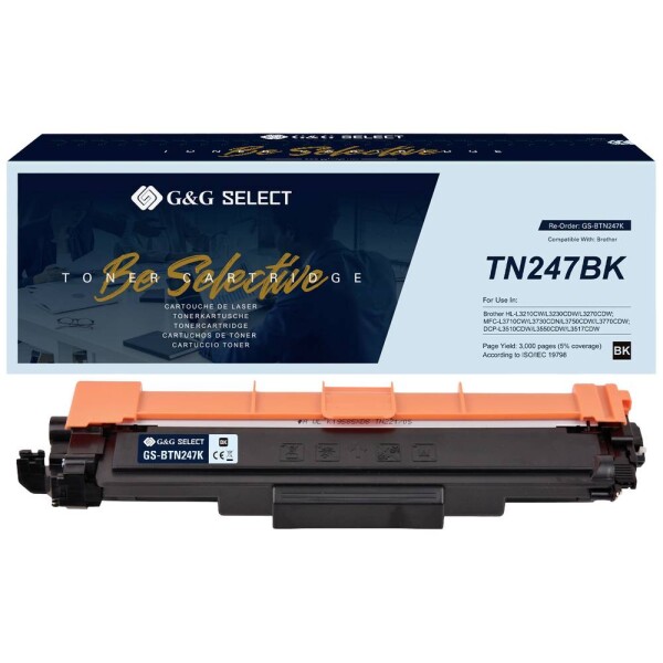 G&G TN-247BK toner náhradný Brother TN-247BK čierna kompatibilná toner; GS-BTN247K