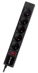 Tracer PowerGear čierna / Prepäťová ochrana / 5 zásuviek / 1,5 m / 2300 W (TRALIS46843)